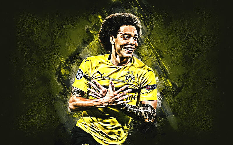 Axel Witsel, Borussia Dortmund, midfielder, yellow stone, portrait, famous footballers, football, belgian footballers, grunge, Bundesliga, Germany, BVB, HD wallpaper