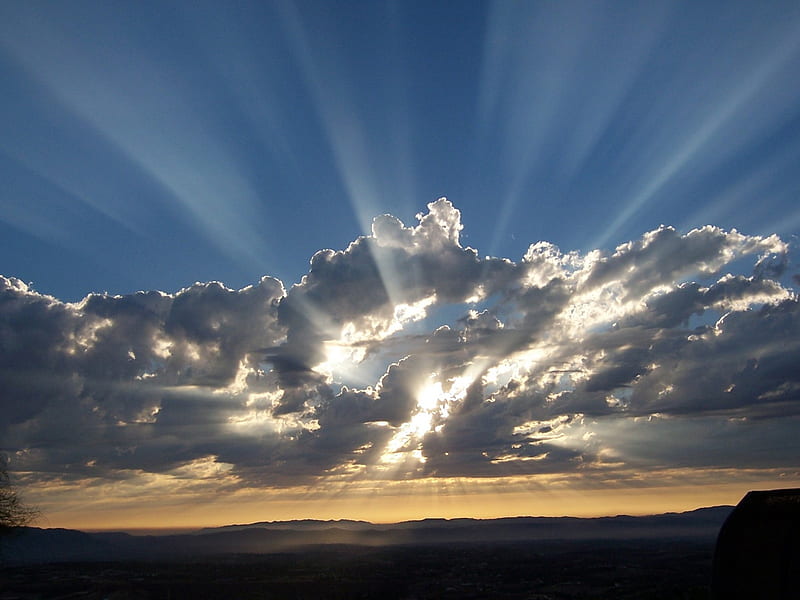 Luz en el cielo, cielos, sol, naturaleza, cielo, luz, Fondo de pantalla