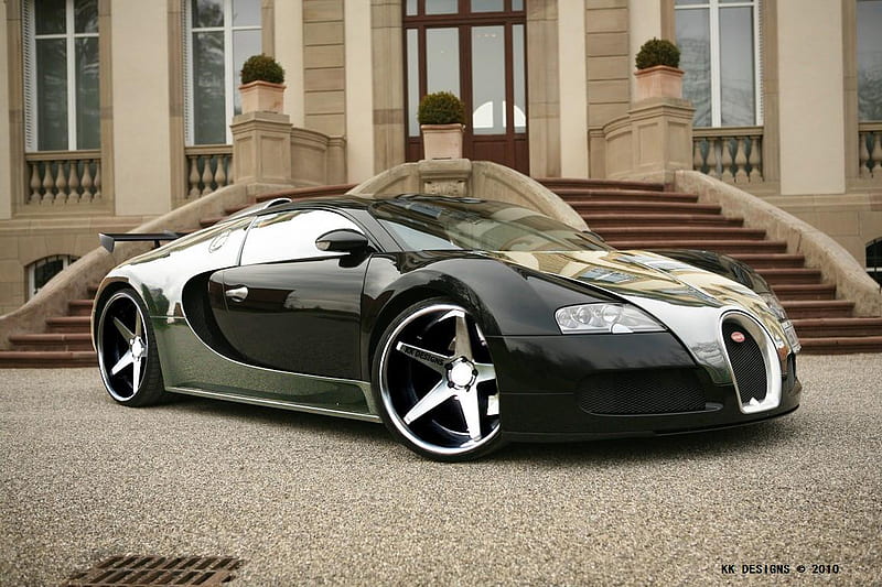 Bugatti Veyron Tuning, kumar khan, kkvt, bugatti tuning, chrome bugatti, virtual tuning, k k designs, chrome, rich people, bugatti veyron, kk designs, HD wallpaper