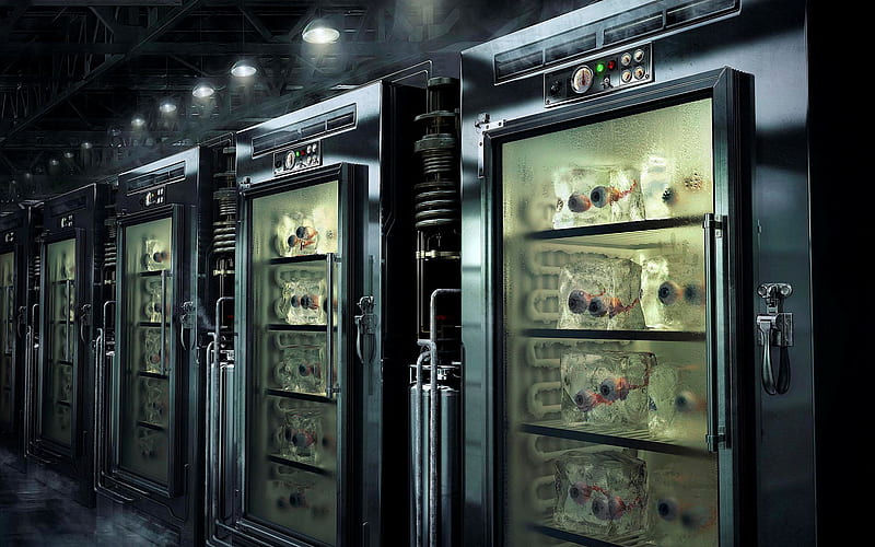 Refrigerator of Horror, refrigerator, horror, eyes, eye, HD wallpaper