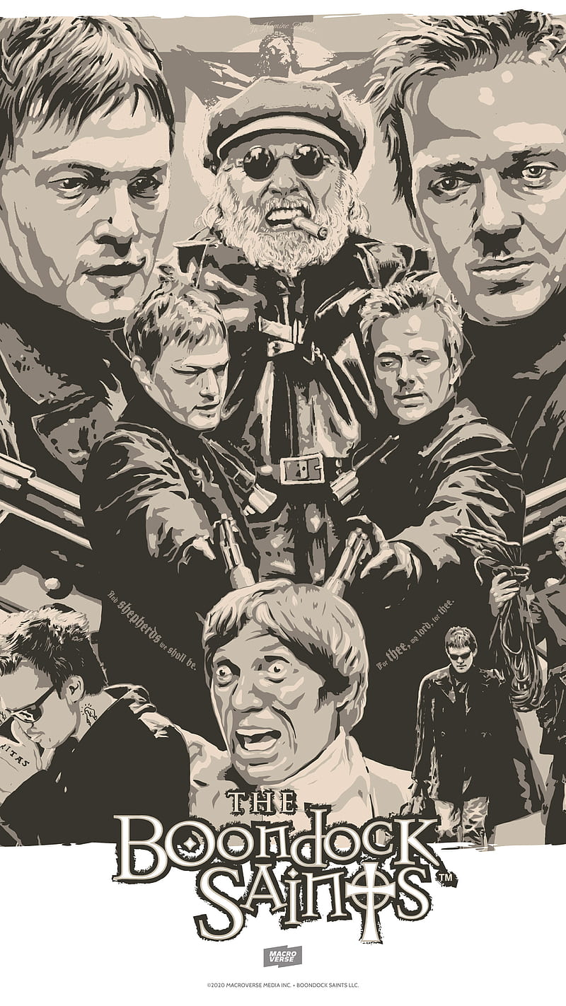 Shepherds We Are, Action, Anime, App, Art, Boondock Saints, Characters, Comic, Comic Book, Comics, Conner, Cross, Cult, Film, Fun, Hit, Il Duce, Illustration, Macroverse, Manga, Montage, Movie, Murphy, Norman Reedus, Rocco, Saints, Sean Patrick Flanery, Series, Story, The, Troy Duffy, HD phone wallpaper