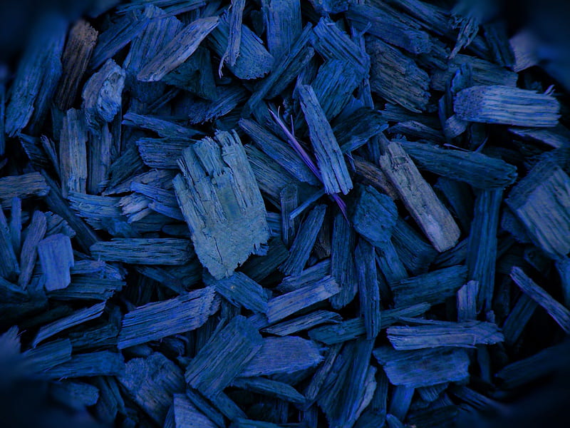 Blue Chips, trippy, manipulation, woodchips, abstract, blue, HD wallpaper
