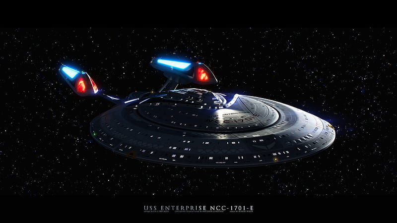 Enterprise E, star trek, enterprise, starship, sovereign, HD wallpaper