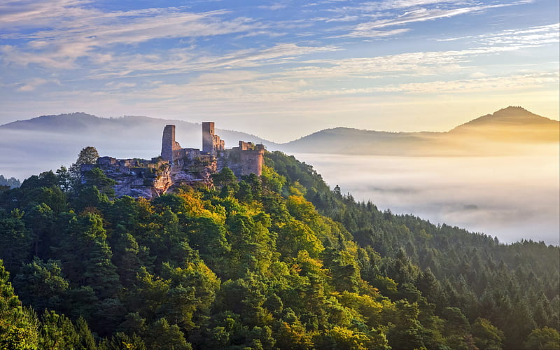 Germany Altdahn Castle Palatinate 2020 Bing, HD wallpaper