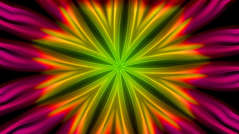 Abstract, Colors, Artistic, Colorful, Digital Art, Green, Kaleidoscope, HD wallpaper