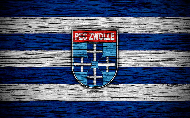 Zwolle FC Eredivisie, soccer, Holland, football club, Zwolle, wooden texture, FC Zwolle, HD wallpaper