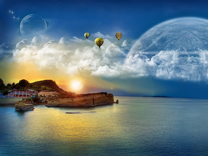 Balloon Ride, HD wallpaper