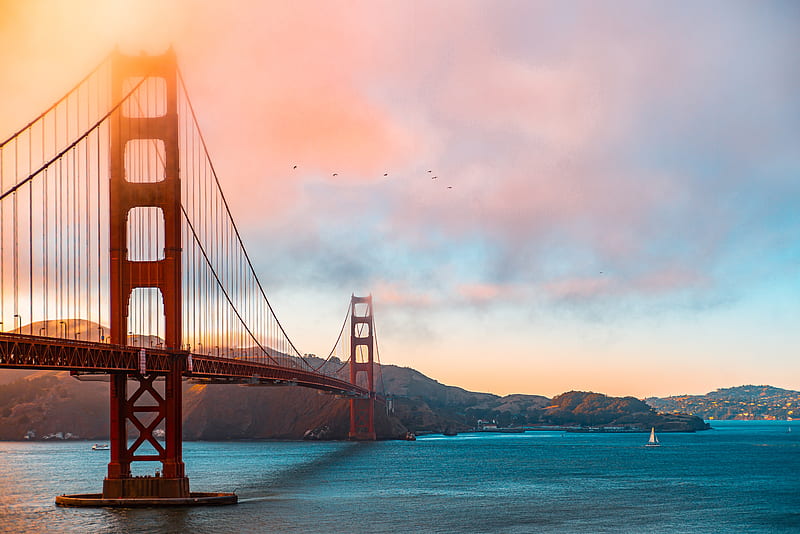 Golden Gate Bridge Morning , golden-gate-bridge, world, morning, HD wallpaper