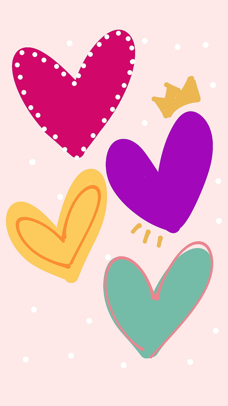 heart, alegria, love, colors, corazones, rose, tierno, HD phone wallpaper