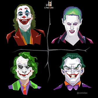 Jokers united, dc comics, illustration, art, HD phone wallpaper | Peakpx