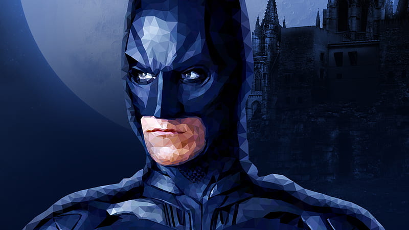 Batman Low Poly Illustration, batman, superheroes, artwork, behance, HD wallpaper