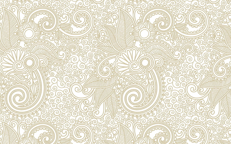white paisley background, floral patterns, background with flowers, colorful paisley background, retro paisley patterns, retro floral background, paisley patterns, HD wallpaper