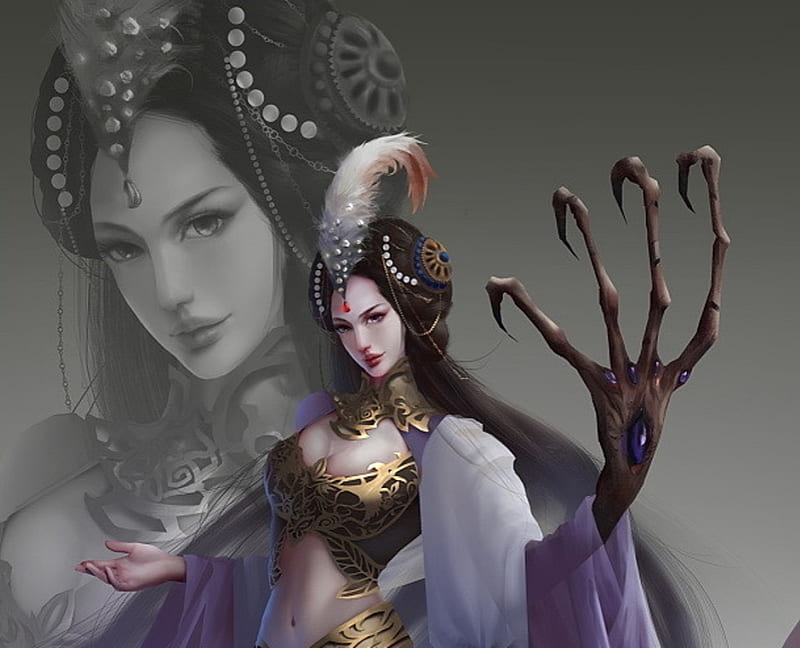 Fantasy girl, hand, fantasy, girl, pure grace, HD wallpaper Fantasy girl, hand, fantasy, girl, pure grace, HD wallpaper