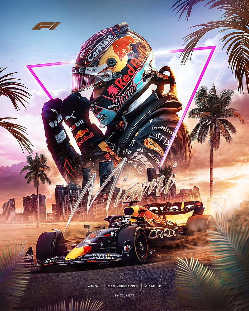 Tl Design a Tuwita: Max Verstappen #MiamiGP winner poster, Max Verstappen 2022, HD phone wallpaper