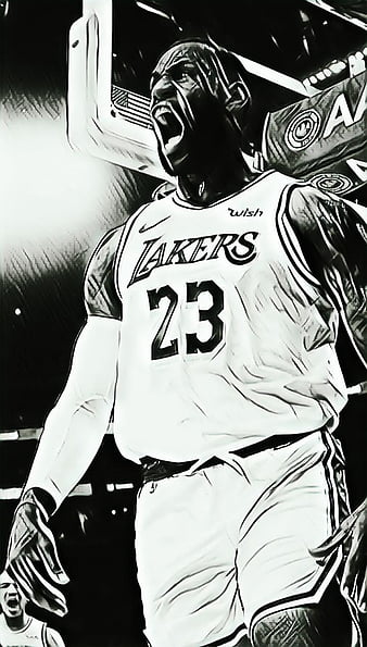 lakers black and white wallpaper