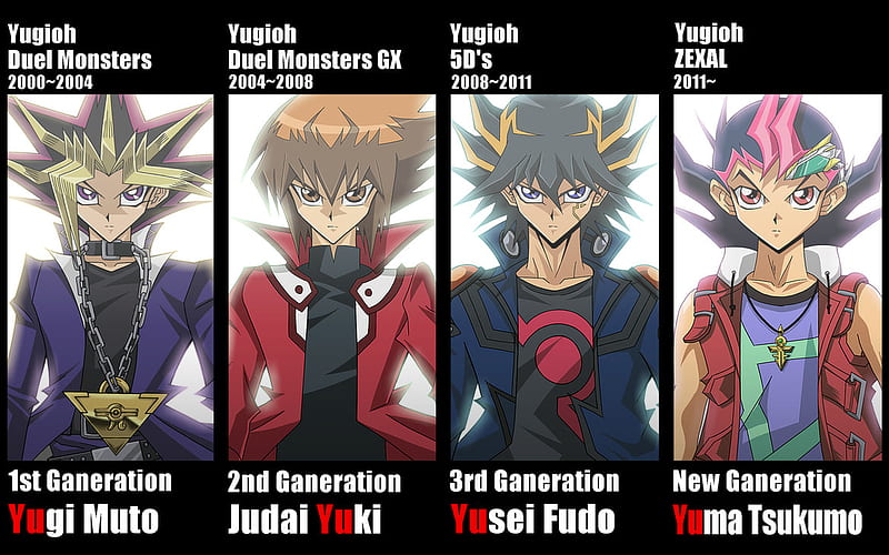 The King of Duelist Generation, king, yami yugi, gx, zexal, manga, judai yuki, boys, yusei fudo, cool, 5ds, anime, yu gi oh, generation, duelist, yuma tsukama, HD wallpaper