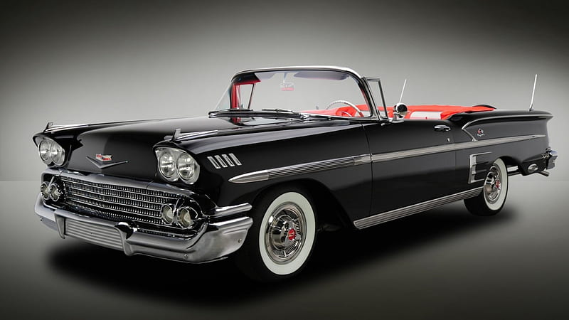 1958 Chevy Impala, Old-Timer, Impala, carros, Chevy, HD wallpaper