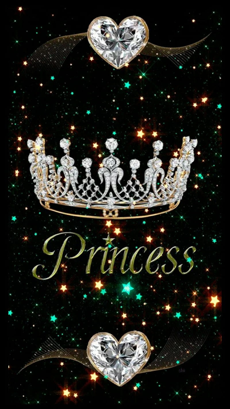 Princess Tiara theme, 3d, girly princess, sparkles, HD phone wallpaper