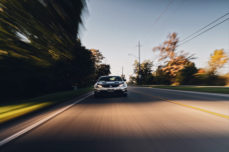 car, road, speed, motion, blur, HD wallpaper
