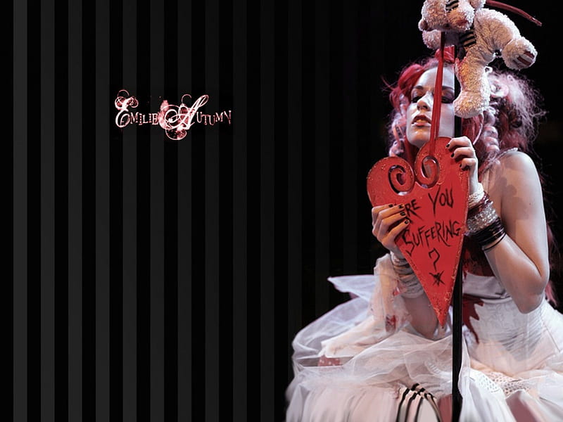 Emilie Autumn, Emilie, music, Lovely, Victorian, heart, Gothic, vocalist, Violin, Autumn, HD wallpaper