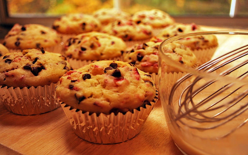 Cranberry Chocolate Chip Muffins, cranberry, bakery, muffins, delicious, chocolate, chip, dessert, sweet, HD wallpaper