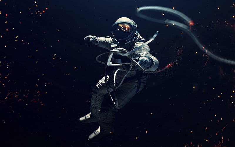 cosmonaut, astronaut, spacesuit, gravity, space, HD wallpaper