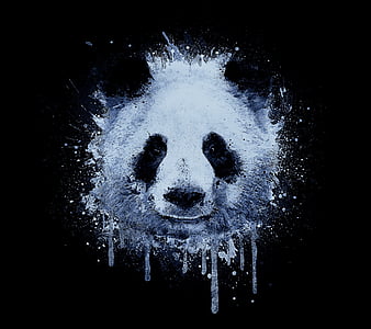 Panda, animal, desenho, HD phone wallpaper