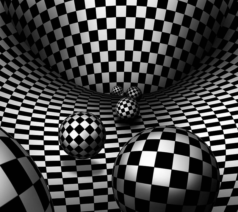 Another World, 3d, black, curve, ellipse, grid, orbs, oval, spheres, white, HD wallpaper