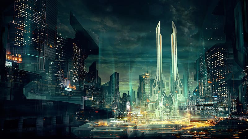 City, Sci Fi, Cyberpunk Cityscape, HD wallpaper