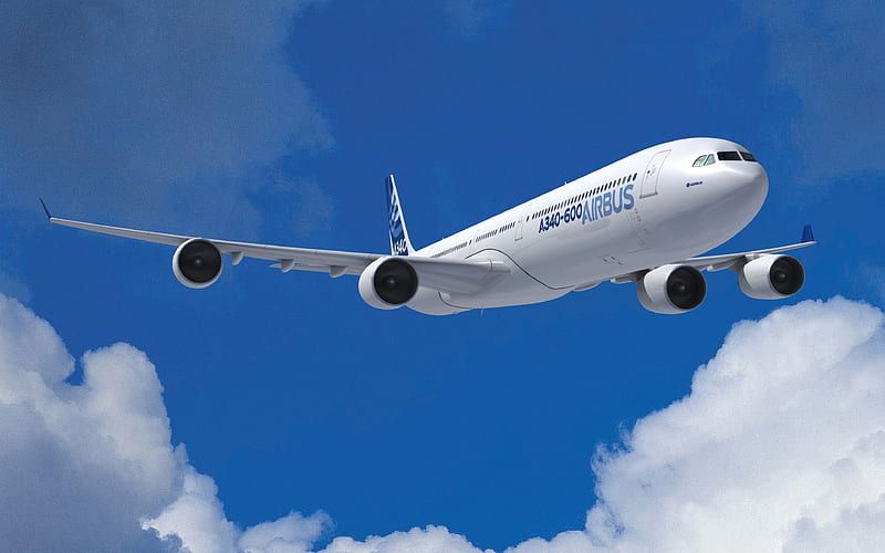 Airbus A340-600 RR passenger plane, Airbus A340, civil aviation, A340, Airbus, HD wallpaper
