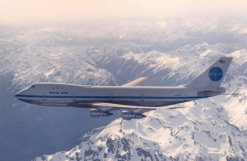 Pan-Am Boeing 747, Pan American Airways, Boeing 747, Jet Airliners, Jumbo Jet, HD wallpaper
