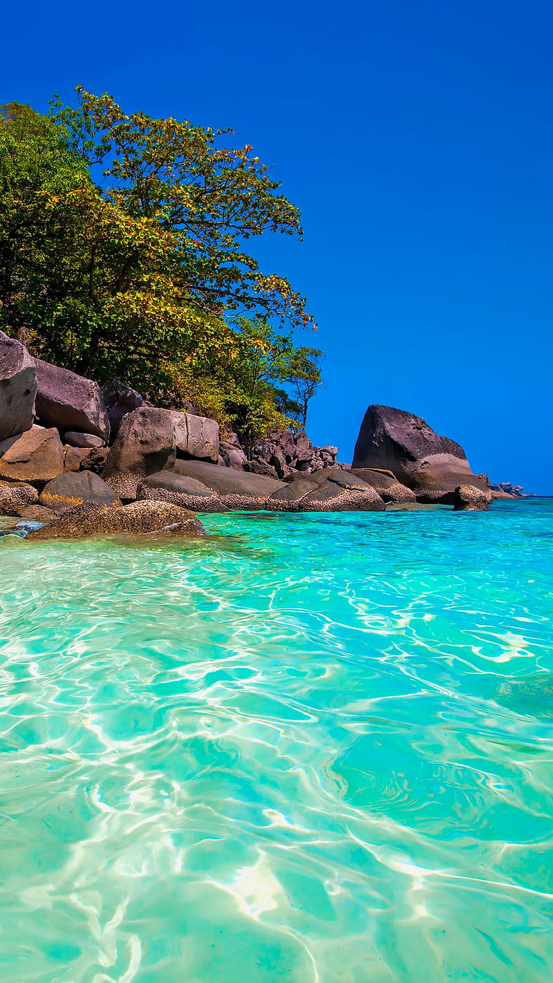 Litora-Ilhas-Similan, sea, tropical, beach, litoral das ilhas similan, litoral, HD phone wallpaper