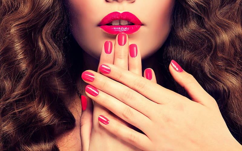 Women, Lips, Face, Hair, Hand, Lipstick, HD wallpaper