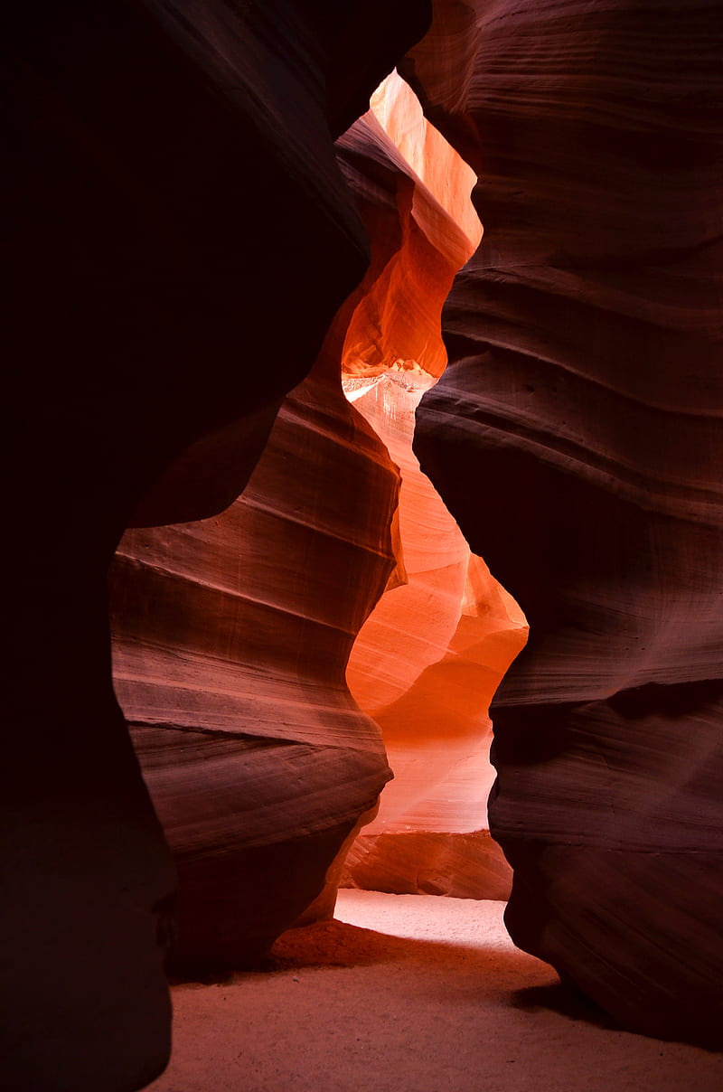 cave, rocks, light, nature, HD phone wallpaper