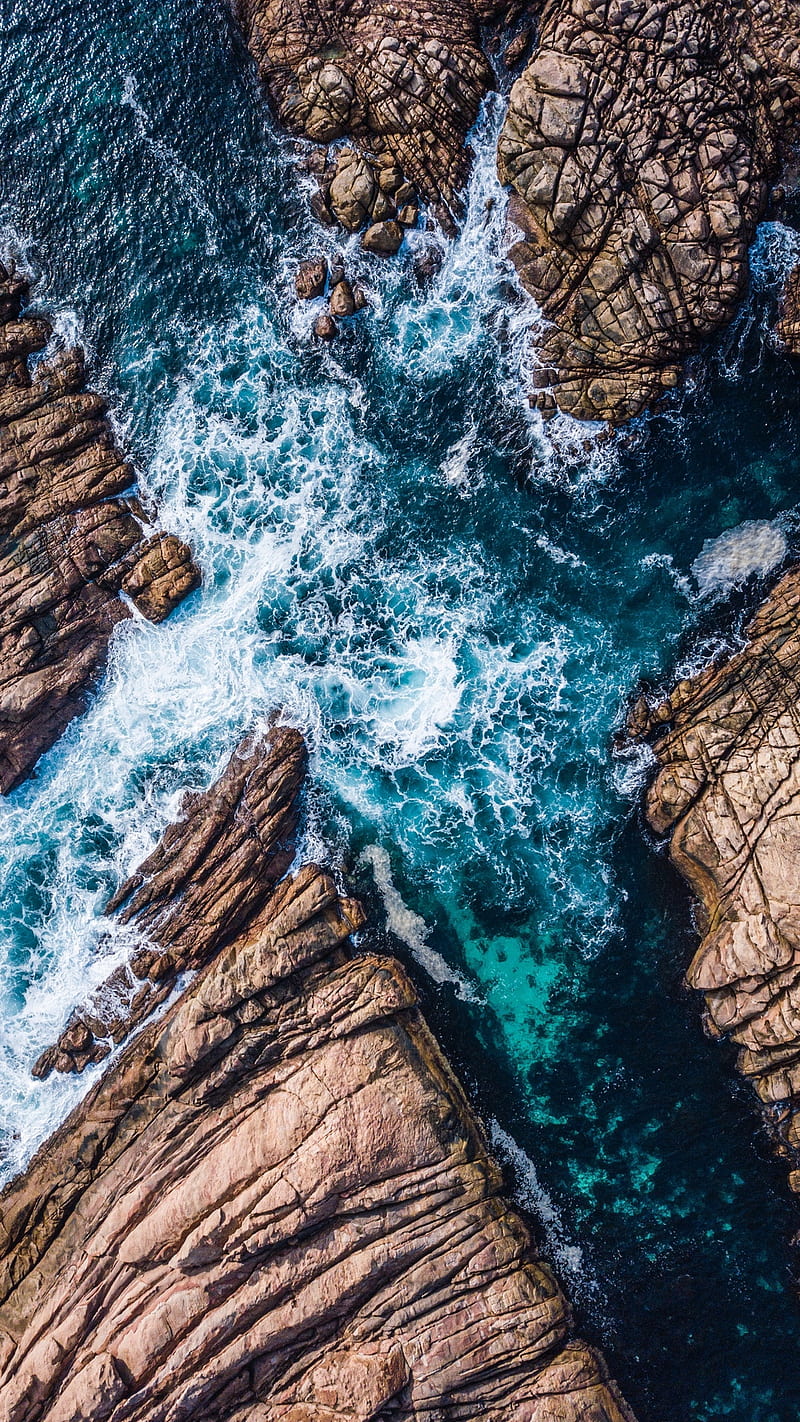 Ocean rocks, rock, HD phone wallpaper | Peakpx