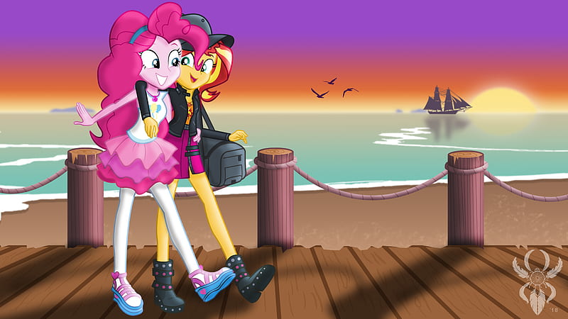 My Little Pony, My Little Pony: Equestria Girls, Sunset Shimmer , Pinkie Pie, HD wallpaper