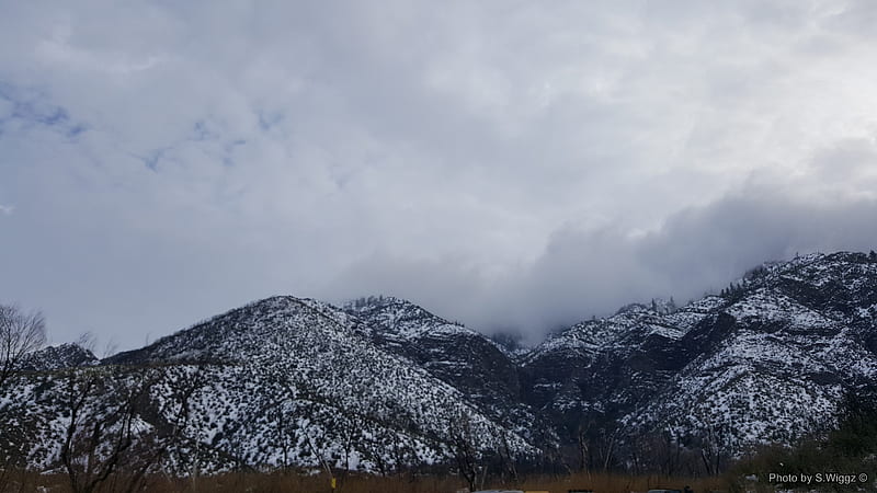 Rose Valley after the Fire (Ca.), Snow, California, Valley, Mountains, Clouds, Rose, HD wallpaper