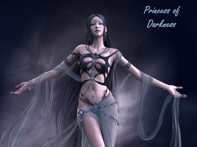 Princess of Darkness, shaiya, gothic, darkness, dark, princess, woman, HD wallpaper