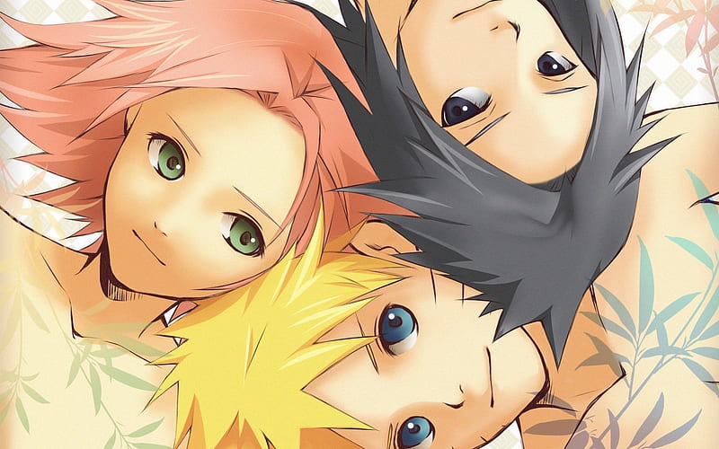 Naruto, Sakura, and Sasuke, sakura, naruto, sasuke, friends, HD wallpaper