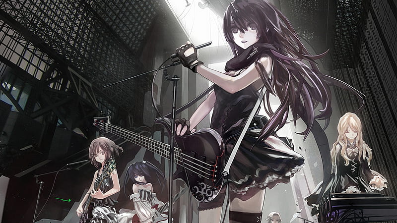 rock/metal band :D | Anime music, Gothic anime, Anime girl