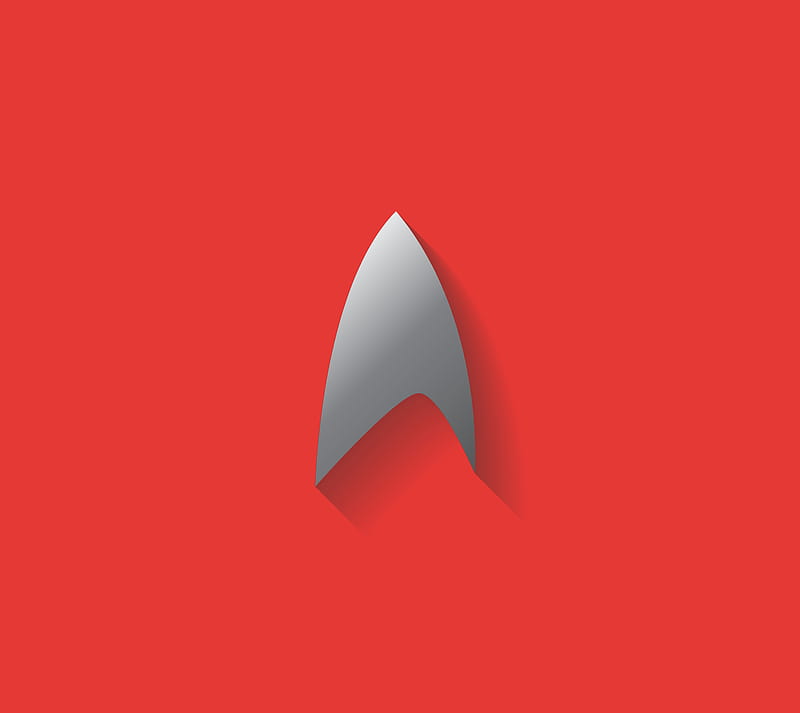 Star Trek Insignia, flat, geek, red, sci-fi, star trek, starfleet, HD wallpaper
