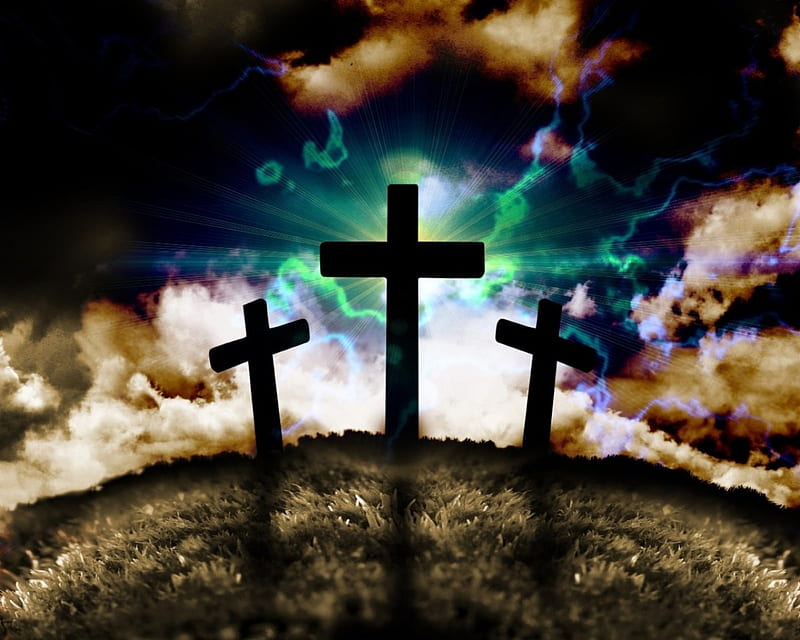 Crosses at hill, christ, jesus, calvary, religion, cross, HD wallpaper |  Peakpx