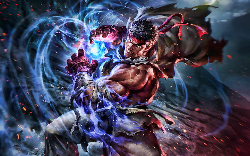 Ryu, protagonist, fighter, Street Fighter V, 2019 games, Prosperous, Abundant, Plentiful, fighting simulator, Street Fighter 5, HD wallpaper
