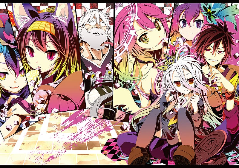 Anime, Shiro (No Game No Life), Sora (No Game No Life), No Game No Life, Stephanie Dola, Jibril (No Game No Life), Izuna Hatsuse, Ino Hatsuse, HD wallpaper