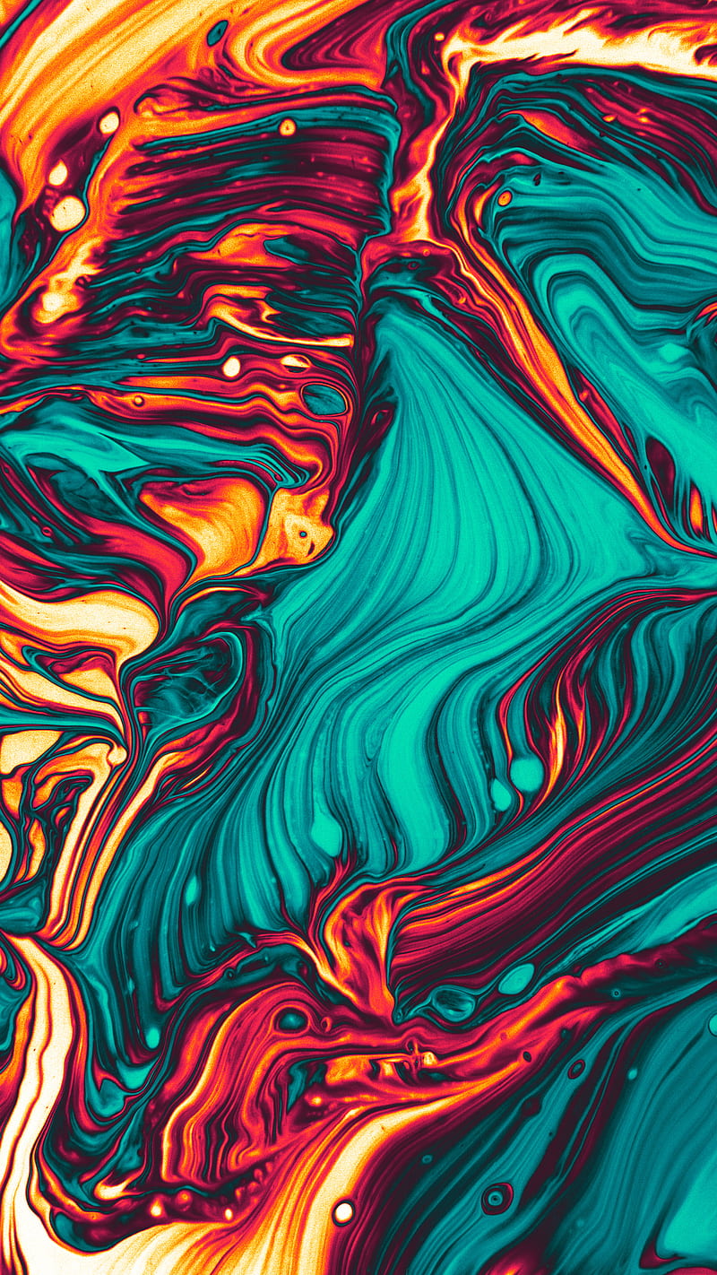 Holy Terrain, Color, Colorful, Geoglyser, blue, fire, holographic, iridescent, orange, psicodelia, rainbow, silk, space, teal, texture, trippy, vaporwave, waves, HD phone wallpaper