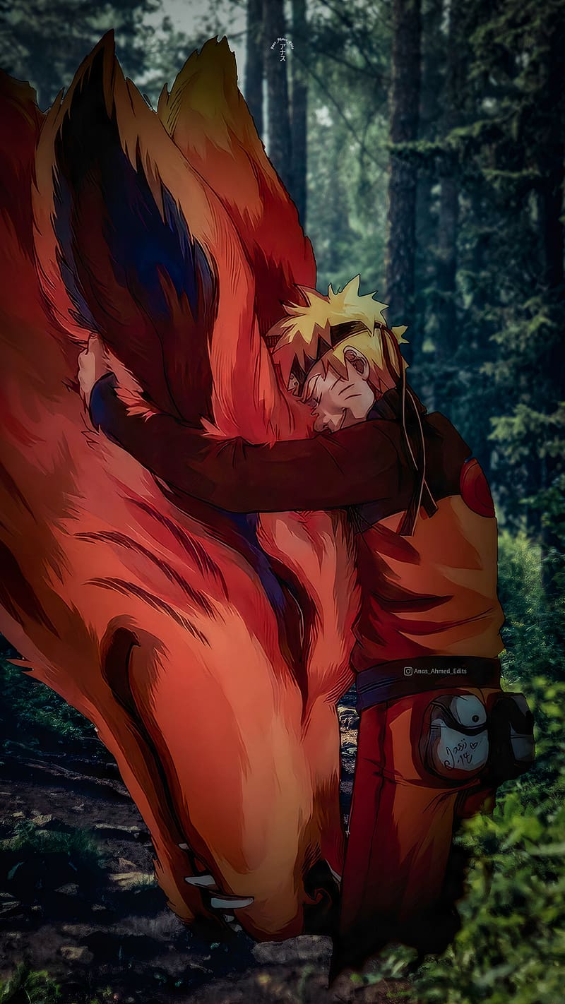 Naruto Live With Wolf, naruto live, wolf, anime, animation, uzumaki, HD phone wallpaper