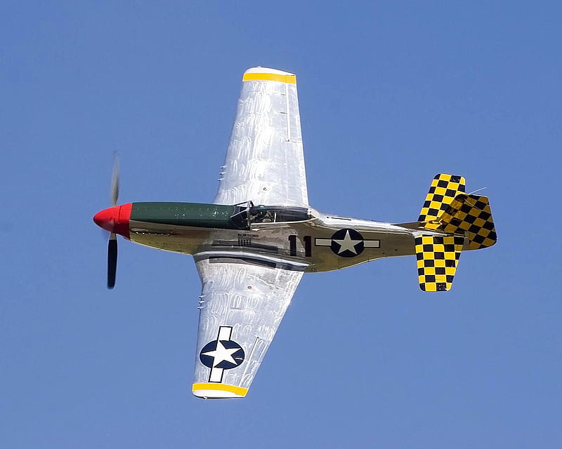A Checkered Tale, north, ww2, american, mustang, plane, antique, wwii, p51, p-51, classic, HD wallpaper