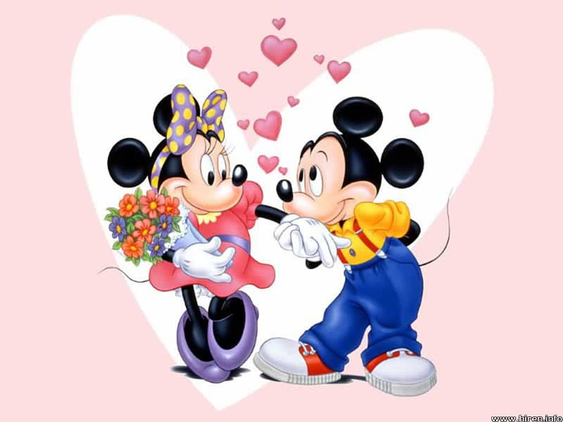 Mickey enamorado, dibujos animados, Mickey, Fondo de pantalla HD | Peakpx