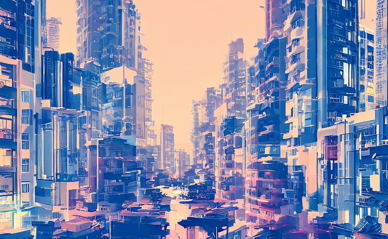 Futuristic City Drawing in the Style of Aenami Ultra, Artistic, Drawings, City, Drawing, Futuristic, aenamistyle, HD wallpaper