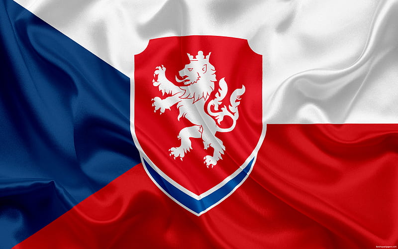 Czech Republic national football team, emblem, logo, flag, Europe, Czech flag, football, World Cup, HD wallpaper